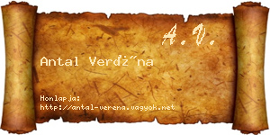 Antal Veréna névjegykártya